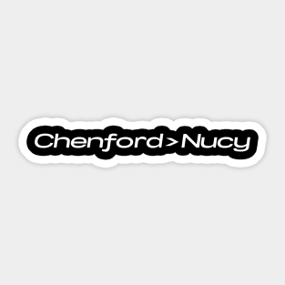 Chenford > Nucy (White Text) Design Sticker